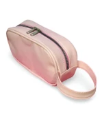 Şeffaf Seyahat Makyaj Organizeri Kozmetik Çantası - Açık Pembe Small - 4