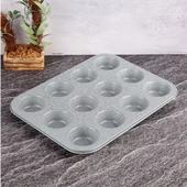 Tohana Kek Kalıbı Muffin 12 Li Granit Görünümlü 35cm THN69005 2568 - 1
