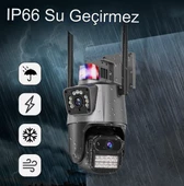 8MP 4K IP Kamera Açık WiFi PTZ Çift Lens Çift Ekran Otomatik İzleme Su Geçirmez Güvenlik Kamera - 7