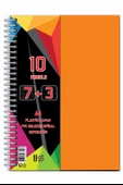 7+3+1 Ayraçlı Defter 11 Konulu 225 Yaprak 1 Adet 7 Kareli 3 Çizgili 1 Çizgisiz Spralli Plastik Kapak Seperatörlü - 8