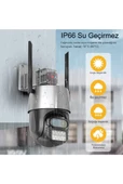 qasul 8mp Hd Ip Kamera 2 Lens Güvenlik Koruması Wifi Gözetim Kameraları 8x Zoom Ptz Kablosuz - 3