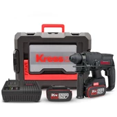 Kress KUC60.2 20Volt 4.0Ah. 2.0J Li-ion Çift Akülü Kömürsüz Profesyonel SDS-Plus Pnömatik Kırıcı/Delici - 1
