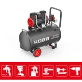 KOBB KBK50S 2.0HP 50Lt 8Bar Yağsız Sessiz Taşınabilir Hava Kompresörü - 3