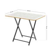 Eportatif Katlanır 4 Kişilik Bahçe Masası Bistro Masa 55x90 Beyaz 1425 thumbnail 3
