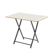 Eportatif Katlanır 4 Kişilik Bahçe Masası Bistro Masa 55x90 Beyaz 1425 thumbnail 1