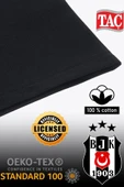 Taç Beşiktaş Siyah Logo Tek Kişilik Nevresim Takım - 5