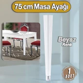Elit Masa Dresuar Ayağı 75 cm Plastik Beyaz Ayak Mutfak Yemek Masası Mobilya Ayakları - 1