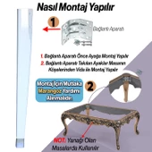 Elit Masa Dresuar Ayağı 75 cm Plastik Beyaz Ayak Mutfak Yemek Masası Mobilya Ayakları - 5
