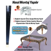 Elit Masa Dresuar Ayağı 75 cm Plastik Siyah Ayak Mutfak Yemek Masası Mobilya Ayakları thumbnail 5