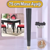 Elit Masa Dresuar Ayağı 75 cm Plastik Siyah Ayak Mutfak Yemek Masası Mobilya Ayakları thumbnail 1