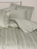 Cotton Box Smart Bambu Saten Çift Kişilik Nevresim Takımı Stripe Bej thumbnail 2