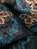 Cotton Box Palace Saten Çift Kişilik Nevresim Takımı Dorhan Siyah - 3