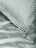 Cotton Box Smart Bambu Saten Çift Kişilik Nevresim Takımı Stripe Mint thumbnail 4