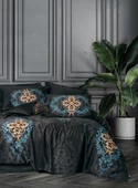 Cotton Box Palace Saten Çift Kişilik Nevresim Takımı Dorhan Siyah - 1
