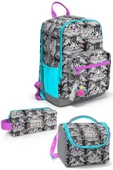 Coral High Gri Kedi 3'lü Okul Çanta Seti SET0123638 thumbnail 1