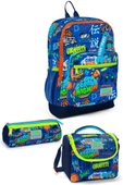 Coral High Kids Saks Grafiti Desenli 3'lü Okul Çanta Seti SET0123767 thumbnail 1