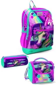 Coral High Kids Pembe Su Yeşili Unicorn Desenli 3'lü Okul Çanta Seti SET0123758 thumbnail 1