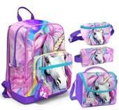 Coral High İlkokul/Ortaokul Çanta Seti ve Bel Çantası- Unicorn - Kız Çocuk thumbnail 1