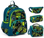 Coral High Yeşil El Aletleri Erkek Çocuk Üçlü Okul Çantası ve Bel Çantası Seti thumbnail 1