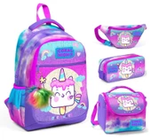 Coral High Mor Pembe Dondurma Üçlü Okul Çantası ve Bel Çantası Seti  - Kız Çocuk thumbnail 1