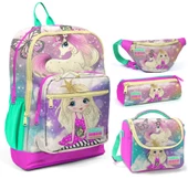 Coral High Su Yeşili Unicorn Üçlü Okul Çantası ve Bel Çantası Seti thumbnail 1