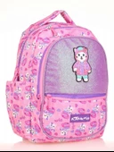 Kaukko Kids Pembe Sevimli Kedi Kız Çocuk Okul Sırt Çantası - 1