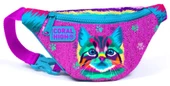 Coral High Kız Çocuk Günlük Bel Çantası - Mor Mavi Kedi - 1