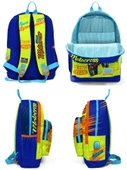 Coral High Sarı Mavi Motorsiklet USB Soketli Okul Çanta Seti ve Bel Çantası - Erkek Çocuk thumbnail 2