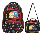 Waddell Go Kart Deri Nakış Desenli Erkek Çocuk İlkokul Sırt Çantası Ve Beslenme Çantası thumbnail 1