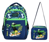 Waddell Timsah Desenli İlkokul Sırt Çantası Ve Beslenme Çantası - Erkek Çocuk thumbnail 1