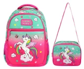 Waddell Unicorn Desenli İlkokul Sırt Çantası Ve Beslenme Çantası - Kız Çocuk thumbnail 1