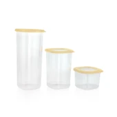 Schafer Hold 3 lü Saklama Kabı-Sarı - 2