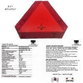 Traktör-Römork Üçgen Reflektör 2'Li Takım Ece R 70 E-37 Onaylı - 010007 - 2