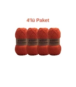 Rocco 100g Cotton 4'lü set, punch için ideal örgü ipi, pamuklu amigurumi ipi, el işi malzemesi - 6
