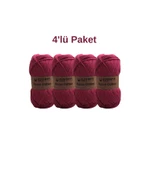 Rocco 100g Cotton 4'lü set, punch için ideal örgü ipi, pamuklu amigurumi ipi, el işi malzemesi - 5