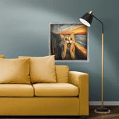 Edvard Munch Çığlık Posteri, Eğlenceli Poster, Kedili Poster, Duvar Posteri, Kedi Sevenlere Hediye thumbnail 3