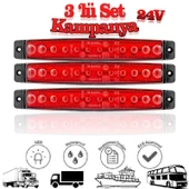 Sanel 12 Ledli 3'Lü Set Parmak Led 24V Kırmızı SBC24R12-3 - 1