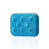 Sanel 12V Üniversal Kare 6 Led Dış Makan Uyumlu Mavi SBD12B6 - 3