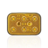 Sanel 12V Universal Kare 6 Led Dış Makan Uyumlu Sarı SBD12Y6 - 1