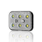 Sanel 24V Universal Kare 6 Led Dış Makan Uyumlu Beyaz SBD24W6 - 3