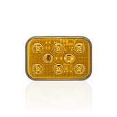 Sanel Çakarlı 12-24V Universal Kare 6'Led Dış Mekan Uyumlu Sarı SBDF6Y - 1