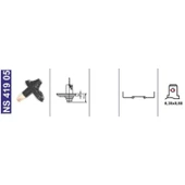 Kapı İç Aydınlatma Butonu-Toz Kapaklı Düz Fişli 51Rs301557 - NS41905 - 1