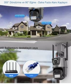 QASUL IP Kamera 4MP Sabit 4MP Hareketli Sensör Siren Dış Ortam Speed Dome Akıllı Kamera  8X Zoom - 3