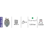 Hava Basınç Müşiri 5,50 Bar M12X1,5 N.Kapalı Bmc.Fatıh/Pro/Otobüs-Man Kamyon-Neoplan-Daf 394328 - NS52401 - 1