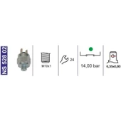 Basınç Müşiri-Yağ Basınç Müşiri 14 Bar M10X1 Normalde Kapalı Hattat Tarım 36755300 - NS52802 - 1