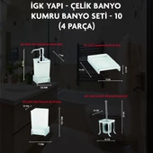 İGK YAPI - ÇELİK BANYO KUMRU BANYO SETİ -10(4 PARÇA) - 3