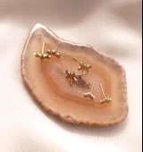 Küpe Kararmaz Çelik 316L Lüks Küpe Yusufcuk Yıldız Küpe thumbnail 2