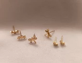 Küpe Kararmaz Çelik 316L Lüks Küpe Yusufcuk Yıldız Küpe thumbnail 4