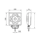 Yuvarlak Çalışma Lambası 9 Ledli 27W(Power Led) Beyaz - 91 - 2