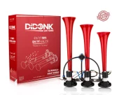 Marco Tipi Kırmızı Arap Korna 3 Borulu Melodili 12V - 461R-12V - 3